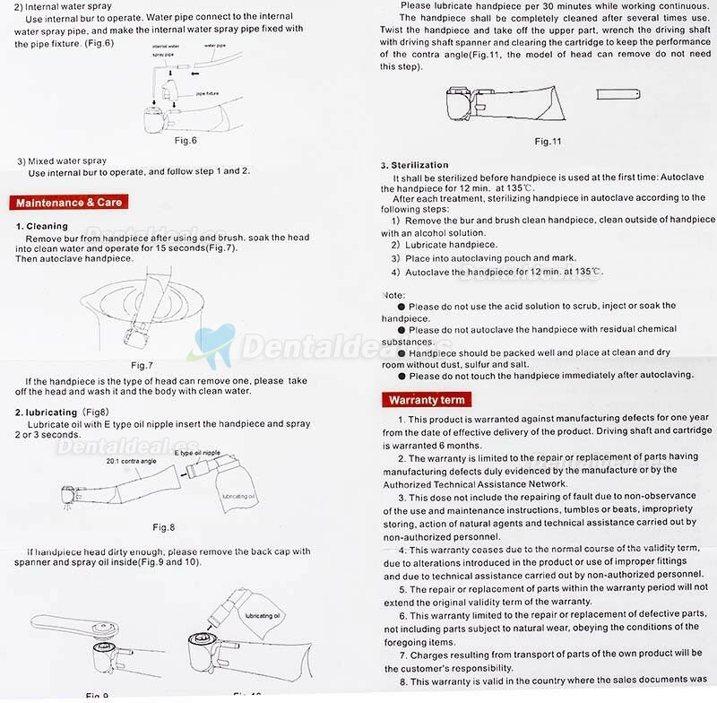 Tealth 3203CH Desmontable Contraángulo Quirúrgico 20:1 reductor para implantes